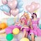 Pastel Blue Pink Heart Balloons - 18 Inch Light Pink and Blue Mylar Balloons for Girls Boys Birthday Baby Shower Gender Reveal Party Decorations
